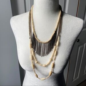 Berry Jewelry mixed media multi strand necklace